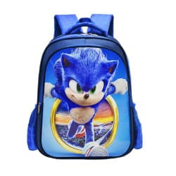 Anime Sonic ryggsäck Söta tecknade väskor barn skolbokväskor