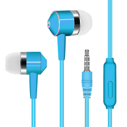 3,5 mm In-ear Piston Stereo Earbuds Hörlurar Headset Hörlurar blue