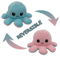 Dubbelsidig Reversibel Octopus Flip - Rosa / Blå Pink / Blue