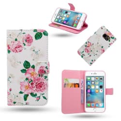iPhone 6 / 6S - Fodral / Plånbok i Läder - Rosor