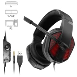 Stereoljudheadset Computer Gamer-hörlurar för PC PS4 Xbox red