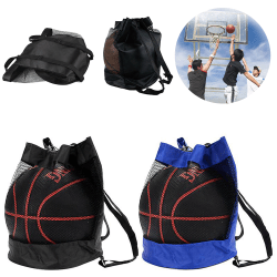 Sport Ball Bag Axelrem Fotboll Basket Mesh Nätpåse black