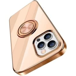 iPhone 13 Pro Max Elegant & Stöttåligt Skal med Ringhållare Flaw Rosa