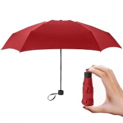 Miniparaply / Paraply med Kort Skaft - Vinröd Vin, röd