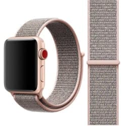 Nylon Armband Apple Watch 38/40/41mm Sportloop Kardborreband Ros Pink