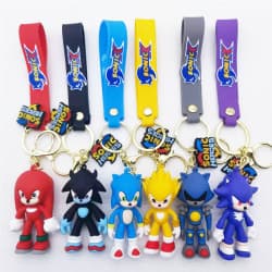 1 STK Sonic the Hedgehog nyckelring nyckelring hänge för väska charm blue