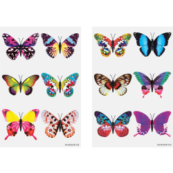 Fjärilar 60 st barntatueringar tatuering fjäril Vit