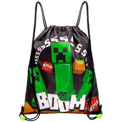 Minecraft Boom Bag One Size Svart/Grön/Vit Black/Green/White One Size