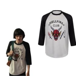 Stranger Things Hellfire Club 3/4-ärmad T-shirt för unisex L