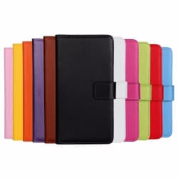 Plånboksfodral Äkta Skinn Xiaomi Redmi Note 10/10S - fler färger Svart