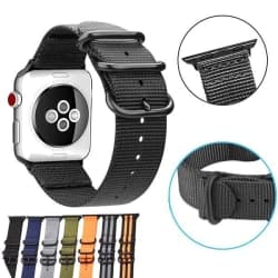 Apple Watch Nato-armband i nylon 38/40/41mm - fler färger Svart
