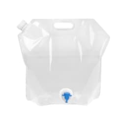 Utomhus Bärbar vattenpåse i plast med hopfällbar behållare White 10L With faucet