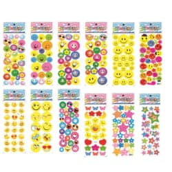 12st ark stickers klistermärken - Smily stickers - Emoji multifärg