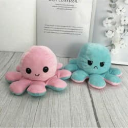 Plysch bläckfisk Reversibel Cute Flip Mood Soft Toy Gift Happy