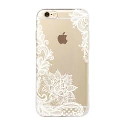 iPhone 7 PLUS Spets VIT Lace Henna Mandala Blommor Vit