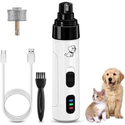 USB 2 noise elektrisk hundnageltrimmer, nagelvård för husdjur
