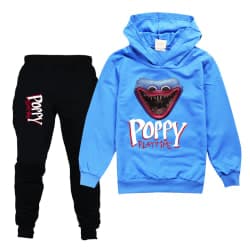 Poppy Play Time Kids träningsoverall Set Pullover Hoodie + träningsbyxor blue 140cm