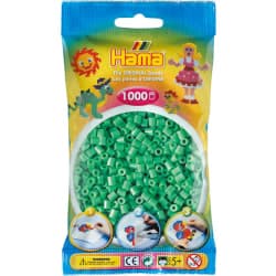 Pärlor till pärlplatta Hama Midi Ljusgrön 1000st 207-11 Ljusgrön
