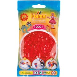 Hama Midi Transparent Röd 1000st 207-13 multifärg