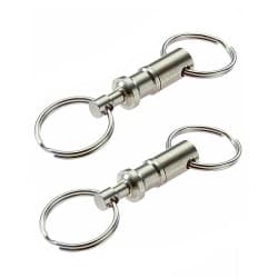 Quick Release smidig nyckelring i metall 2-pack