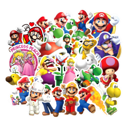 50st Super Mario Gadget Stickers Klistermärken Återanvändbara Vi multifärg