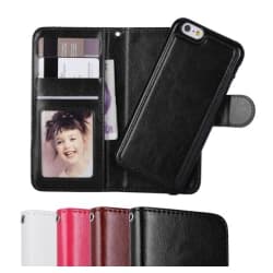 iPhone 5/5S - Plånboksfodral / Magnet Skal 2 in 1 - Välj Färg! Black Svart