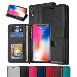 iPhone XR - Plånboksfodral - Välj Färg! Black Svart