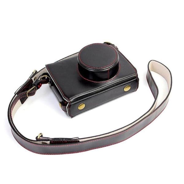 Fuji X100 X100S Kamera skydd med rem - Svart