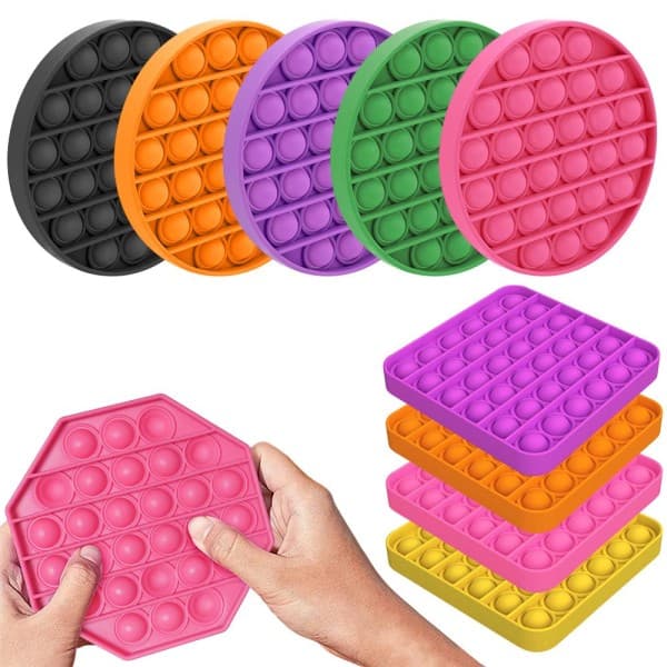 10-Pack - Pop It Fidget Toys Kit - Leksak / Sensory - Mixade multifärg