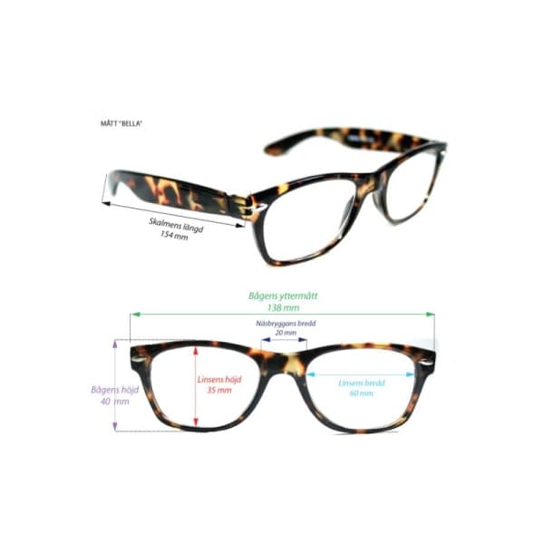 ColorAy Läsglasögon "Bella" svart blank +1.00 - + 4.00 svart +1.00