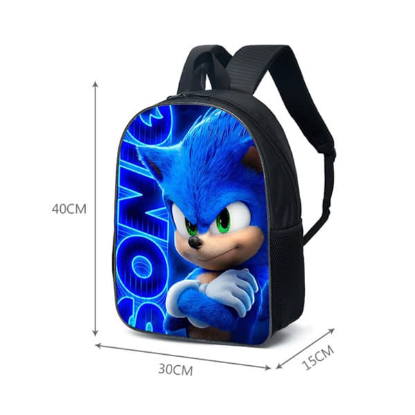 Sonic ryggsäck Stor skolfigur ryggsäck dubbel B