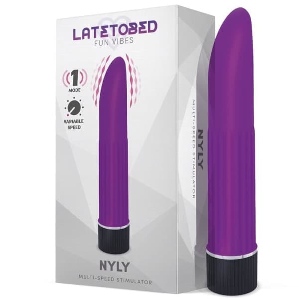 LateToBed Nyly Multispeed Vibrator - Lila 13,5cm Ø2,5cm Lila