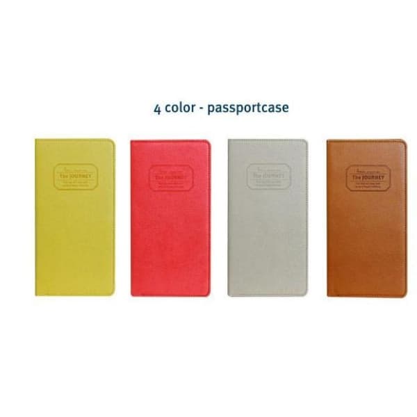 Praktisk reseplånbok i PU-läder i 5 olika färger Ljusgul
