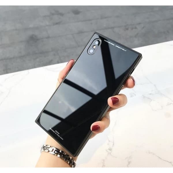 Square Glass Case - iPhone 7+/8+ Röd