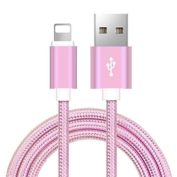 hög kvalitet 2 m iphone kabel rosa Rosa