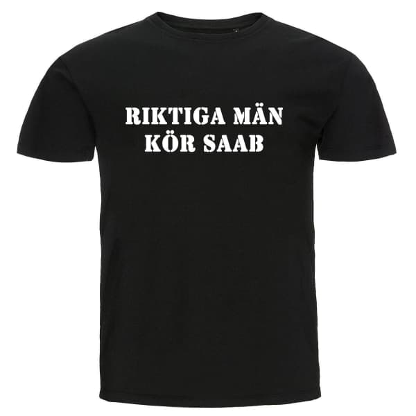 T-shirt - Riktiga män kör SAAB Black Storlek 3XL