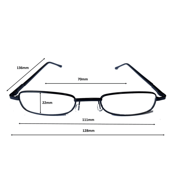 Duga Läsglasögon 2.0 med fodral grå grå