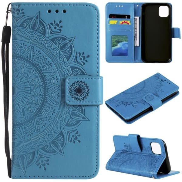 iPhone 12 Mini - Mandala Fodral - Blå Blue Blå