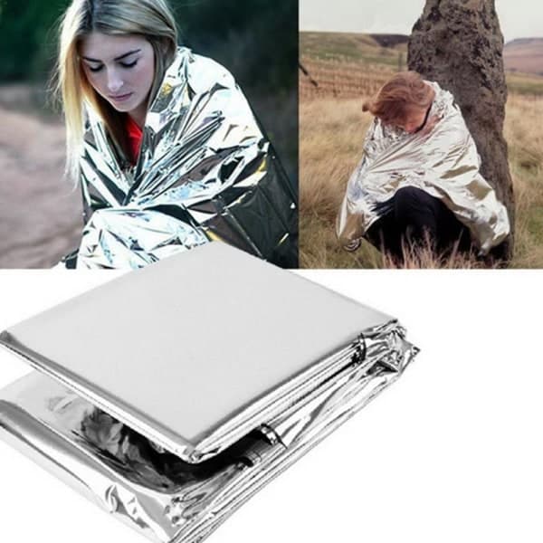Isoleringsfilt Aluminiumfilm Emergency Survival Blanket. Saf silver 210*130